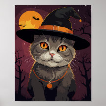 Gris halloween cat