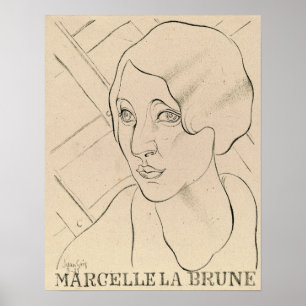 Póster Gris - Marcelle La Brune 1921