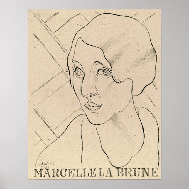 Póster Gris - Marcelle La Brune 1921 (Frente)