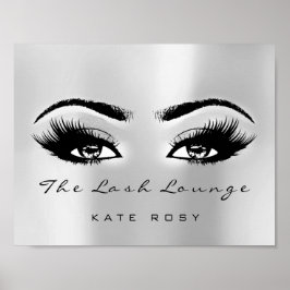 Póster Gris plateado maquillaje Artista Beauty Studio Las