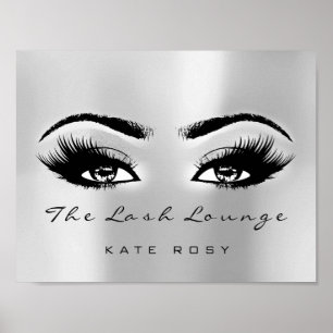 Póster Gris plateado maquillaje Artista Beauty Studio Las