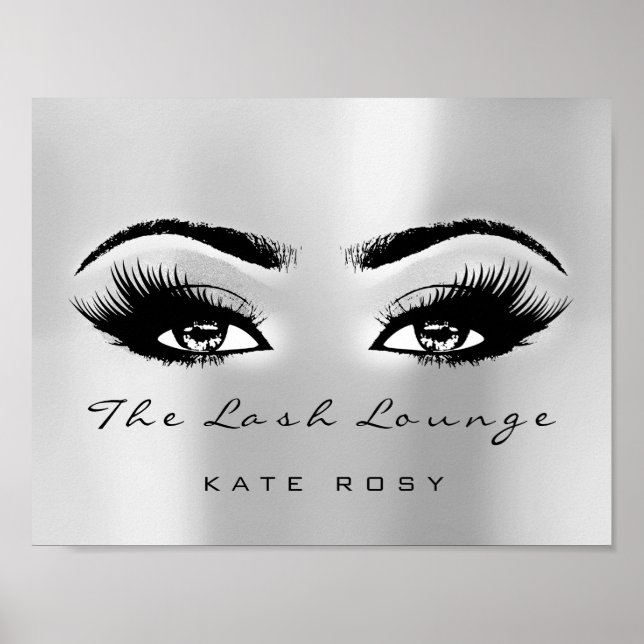 Póster Gris plateado maquillaje Artista Beauty Studio Las (Frente)