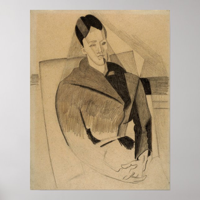 Póster Gris - Sra. Cezanne, Según Cezanne (Frente)