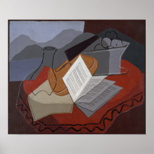 Póster Gris - Violín ante una ventana abierta 1926