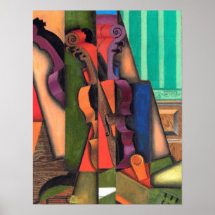 Póster Gris - Violín Y Guitarra