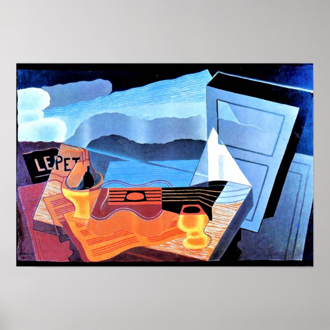 Póster Gris - Vistas a la bahía (Frente)