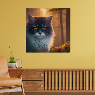 Póster Gris y blanquecino grisáceo, Fantasía
