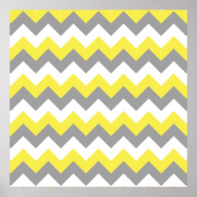 Póster Gris y zigzag blanco Daffodil 2 (Frente)