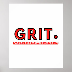 Póster GRIT - Pasión y perseverancia por la vida
