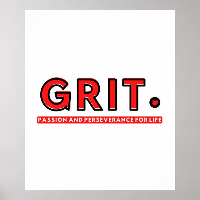 Póster GRIT - Pasión y perseverancia por la vida (Frente)