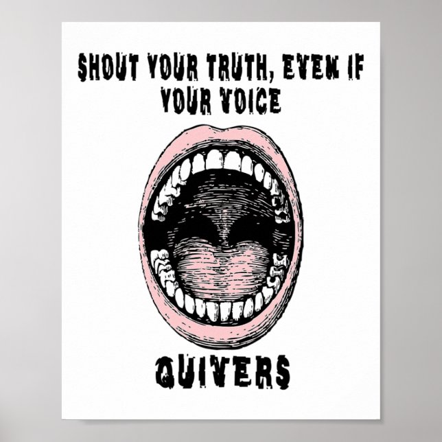 Póster Grita Tu Verdad Aunque Tu Voz Quiera (Frente)