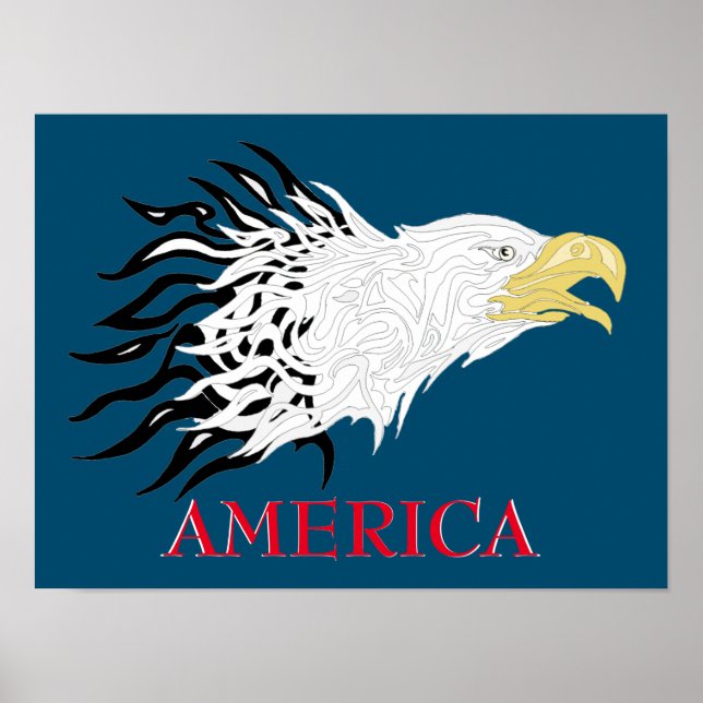 Póster Gritando a Eagle America (Frente)