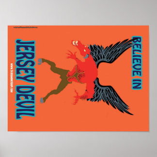 Póster ¡GRITANDO SOPA! Cree en el Poster del diablo de Je