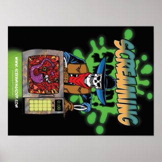 Póster ¡GRITANDO SOPA! Poster del logotipo de microondas