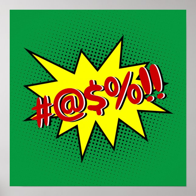 Póster Gritar la burbuja de voz la plantilla de mensaje (Frente)