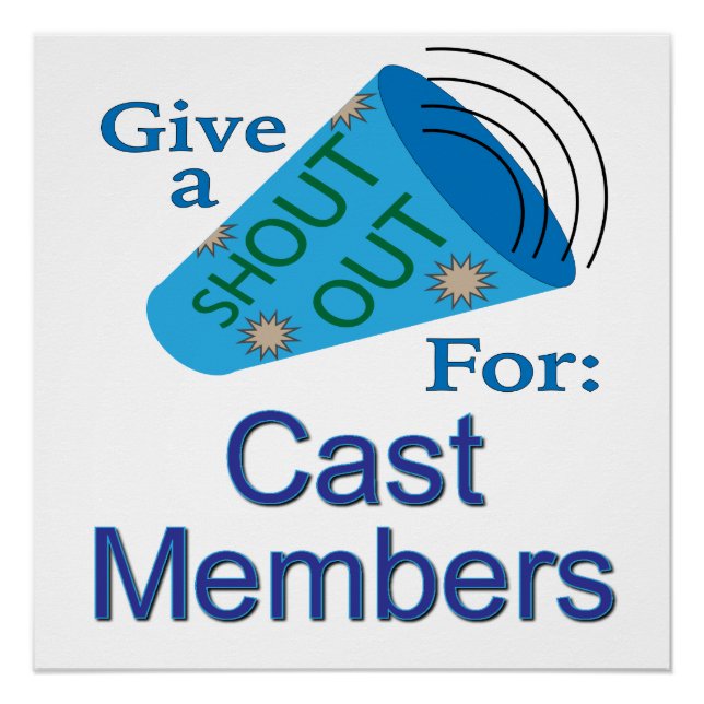 Póster Gritar por los miembros de la serie (Anverso)