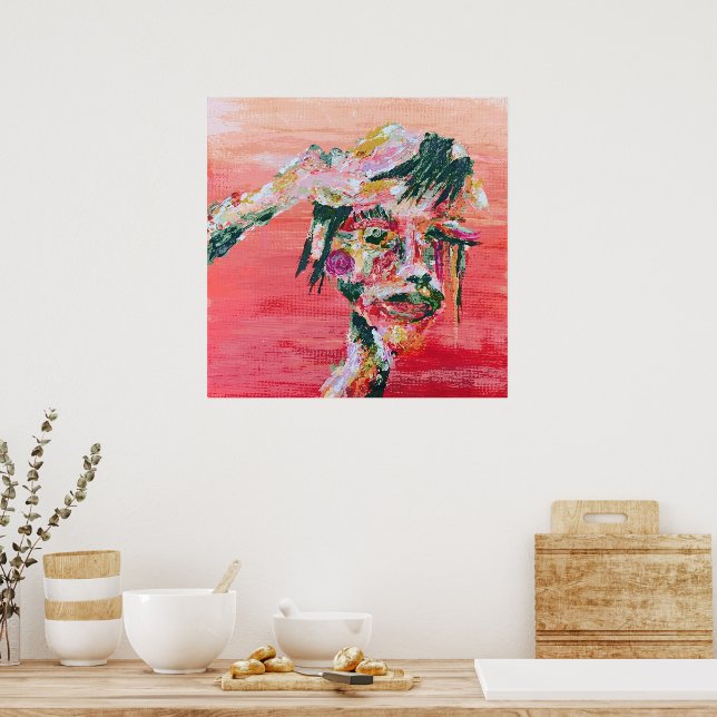 Póster grito de ojos de paraguas (Cocina)