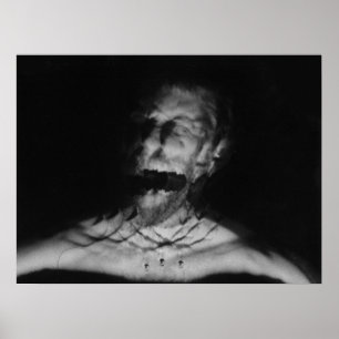 Póster Grito fotografía en blanco y negro