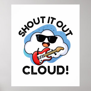 Póster Grito por la nube de la música dulce Pun