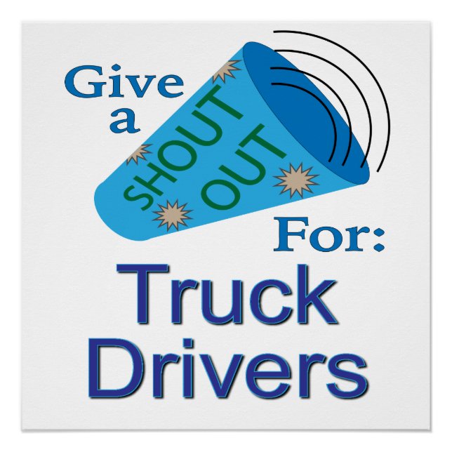 Póster Gritos a los conductores de camiones (Anverso)