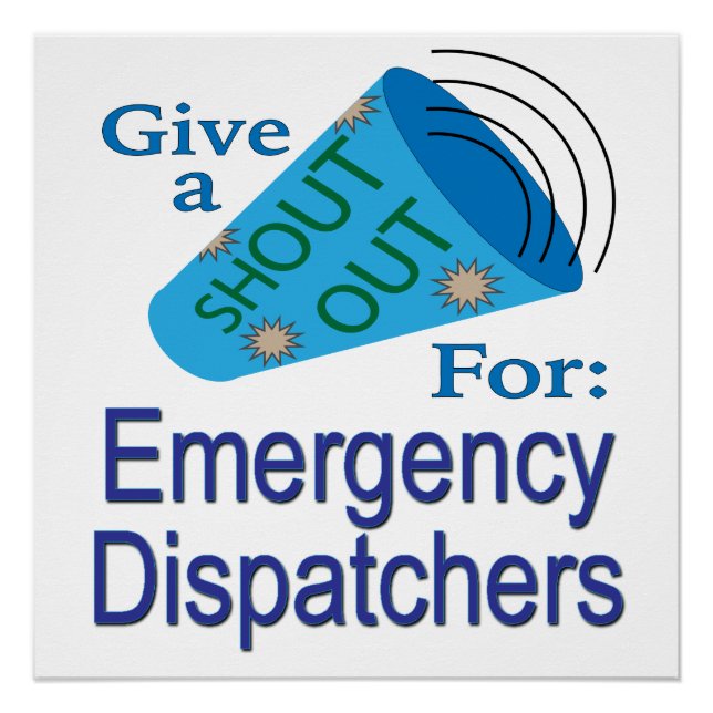 Póster Gritos a los despachadores de emergencia (Anverso)