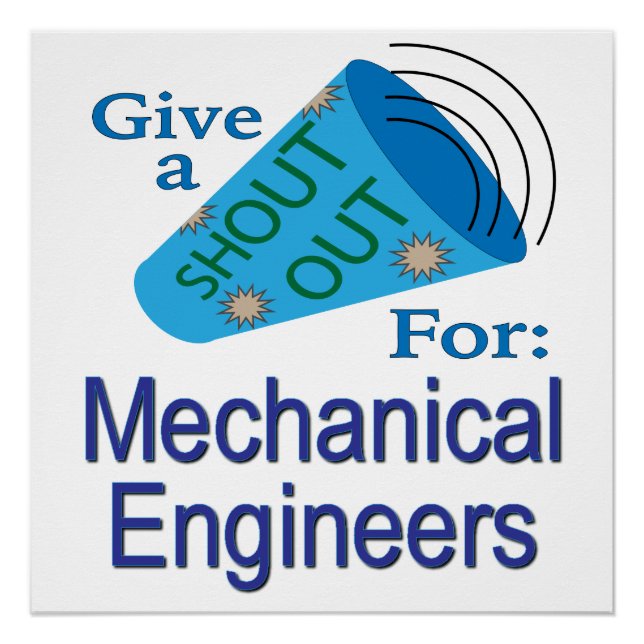 Póster Gritos a los ingenieros mecánicos (Anverso)