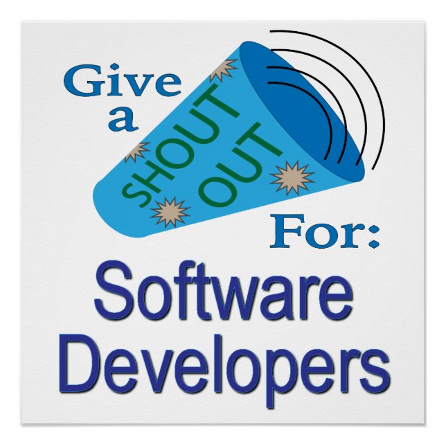 Póster Gritos para desarrolladores de software (Anverso)