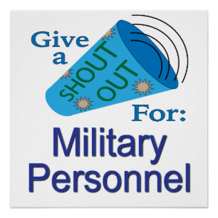 Póster Gritos para el personal militar