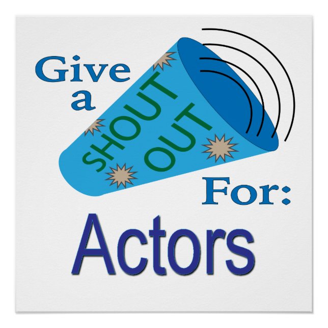 Póster Gritos para los actores (Anverso)