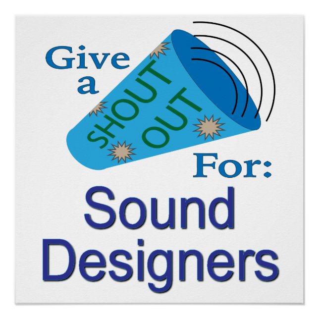 Póster Gritos para los diseñadores de sonido (Anverso)