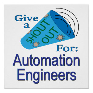 Póster Gritos para los ingenieros de automatización