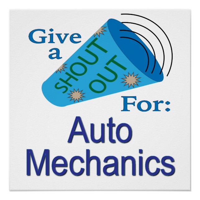 Póster Gritos para mecánica automática (Anverso)