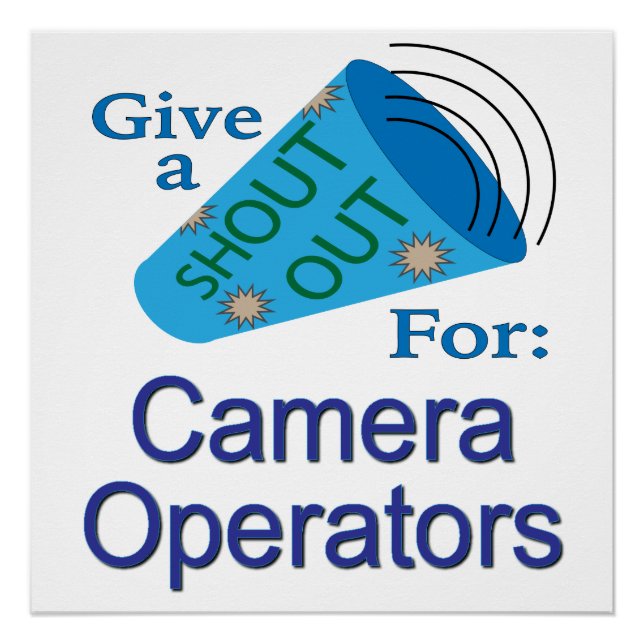 Póster Gritos para operadores de cámara (Anverso)