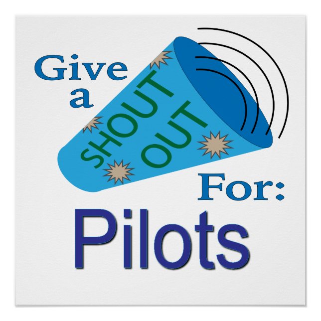 Póster Gritos para pilotos (Anverso)