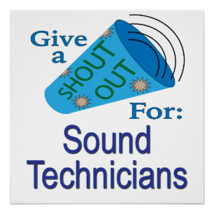 Póster Gritos para técnicos de sonido