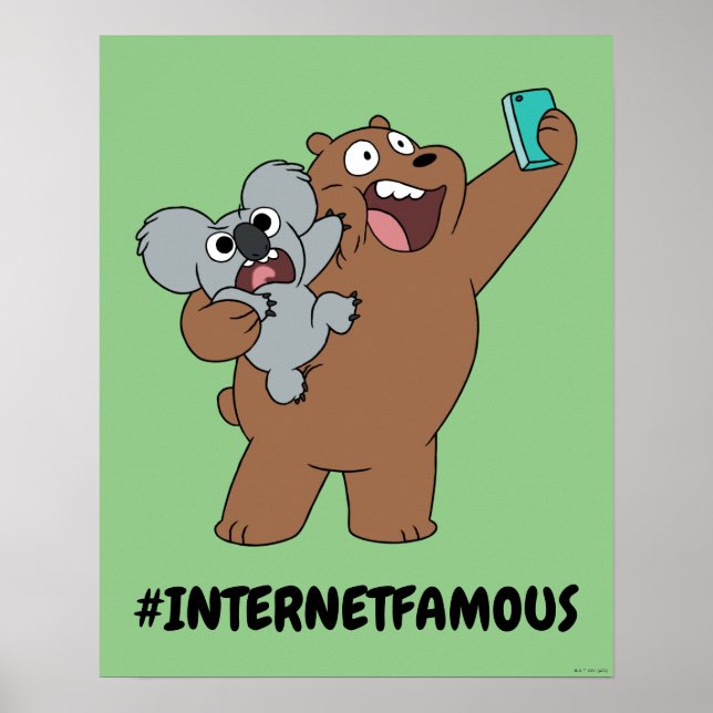 Póster Grizz y Nom Nom - #InternetFamous (Frente)