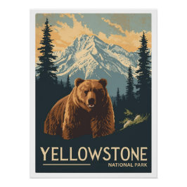 Póster Grizzly Bear in Yellowstone National Park