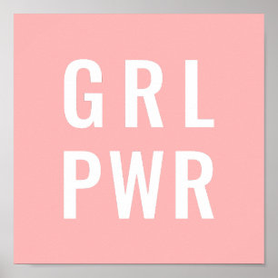 Póster GRL PWR Rose
