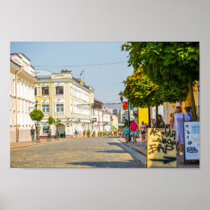 Póster Grodno Bielorrusia City Architecture Life Sovetska