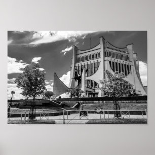 Póster Grodno Bielorrusia Vista de la ciudad de arquitect