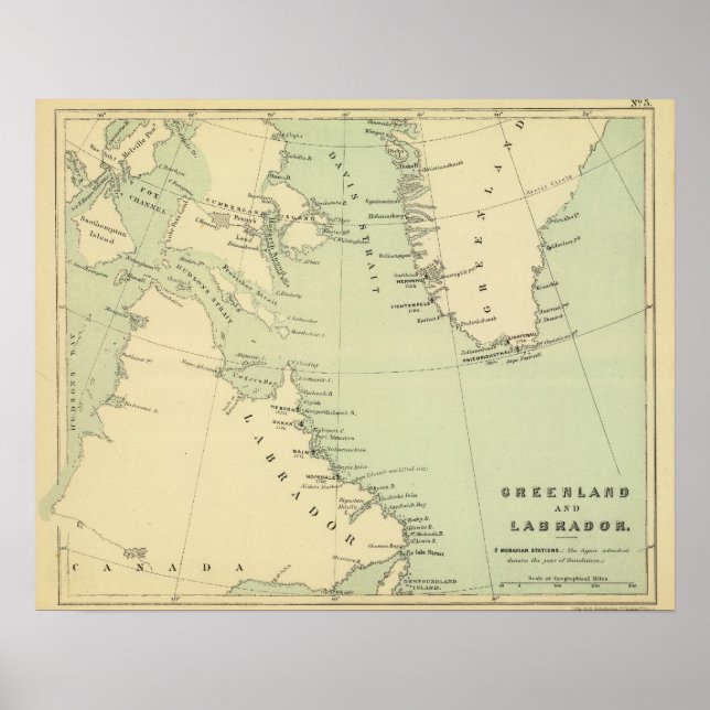 Póster Groenlandia, Labrador (Frente)