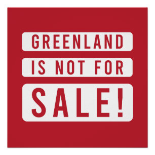 Póster groenlandia no está en venta protesta política amé