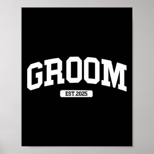 Póster Groom Bride 2025 Acaba De Comprometerse Con Las Pa