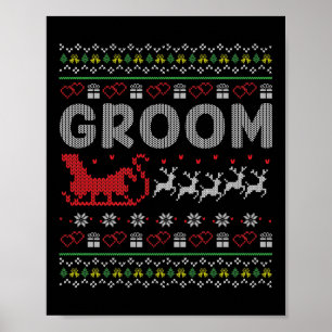 Póster Groom Bride Navidades Xmas Pareja Feo Gi