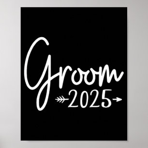 Póster Groom Est. 2025 Obtención del compromiso del Boda 
