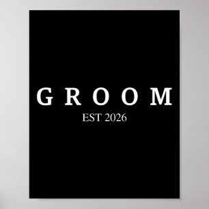 Póster Groom Est. 2026 Boda Casada