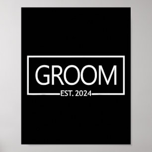 Póster Groom Est. Boda del partido Bachelor 2024