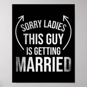 Póster Groom Funny Bachelor Suministros Ropa Fiesta Weddi