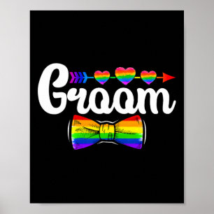 Póster Groom Lgbt Orgullo Gay Bachelet Boda Compromiso L