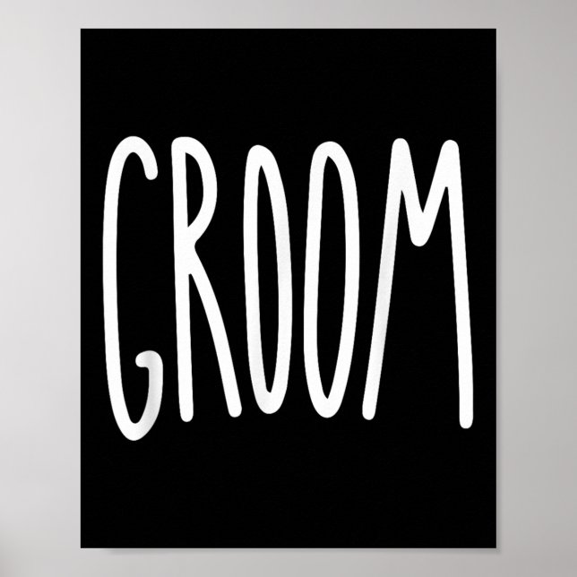 Póster Groom Mens Boda Bride (Frente)